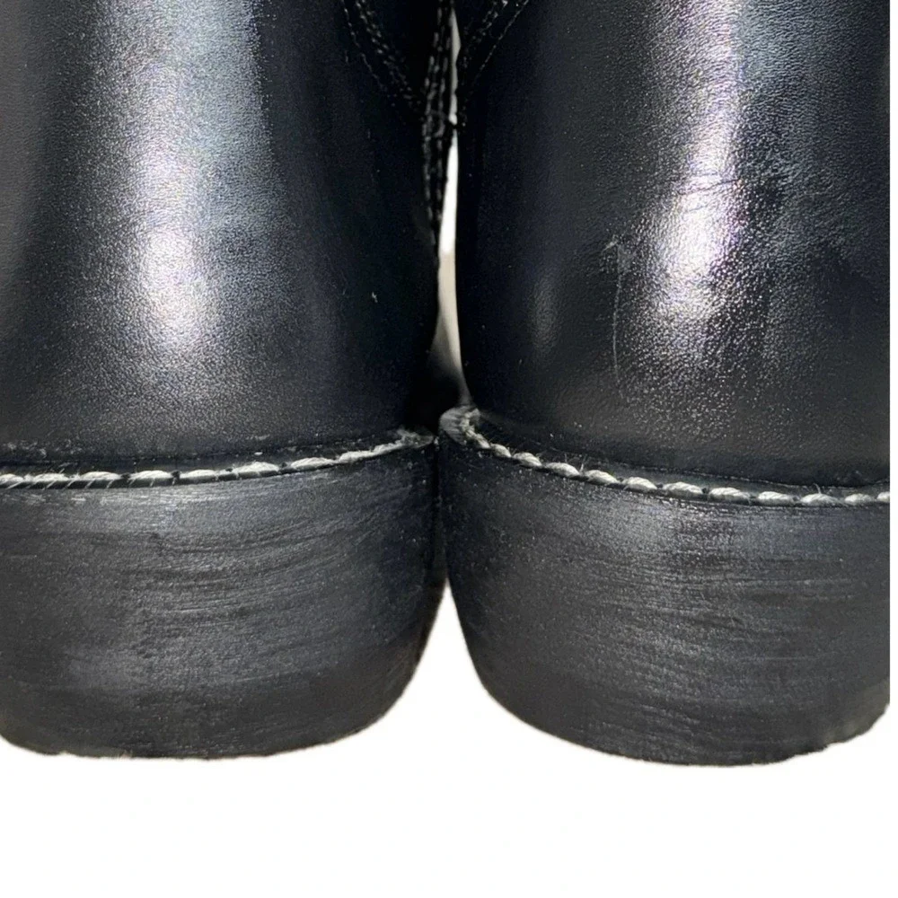 👢MASON SHOE Work‎ Boots Pull-On Black Leather Oil Resistant PREMIUM INSOLES 15E